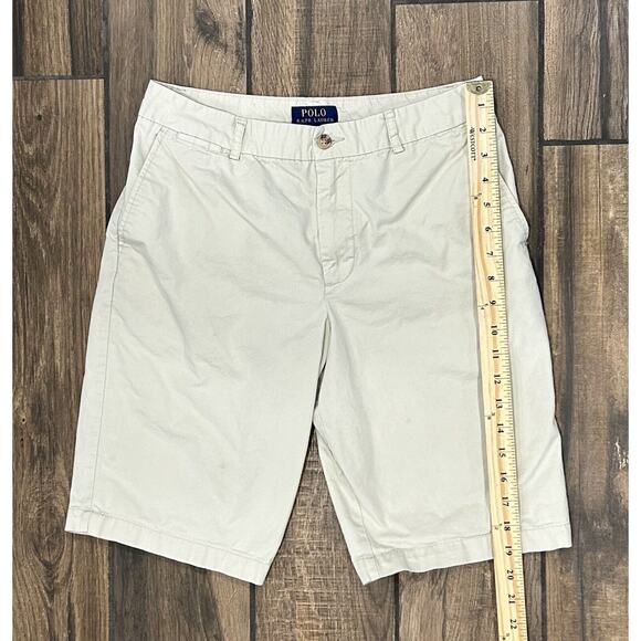 Polo Ralph Lauren Boy's Beige Khaki 100% Cotton Flat Front Chino Shorts Size 20 - Picture 3 of 5